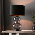 Abitibi Touch Table Lamp Matt Black w/ Black Shade - Comet Lighting