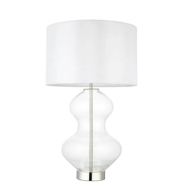 Abitibi Touch Table Lamp Satin Brass W/ White Shade - Comet Lighting