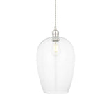 Acheron Large Pendant Ceiling Light Bright Nickel - Comet Lighting