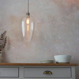 Acheron Large Pendant Ceiling Light Bright Nickel - Comet Lighting