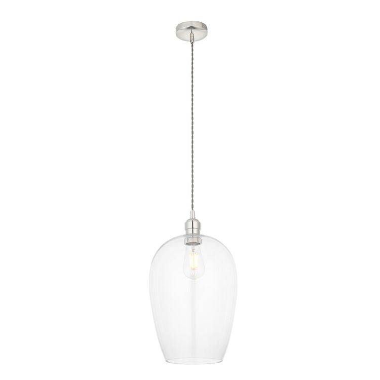 Acheron Large Pendant Ceiling Light Bright Nickel - Comet Lighting