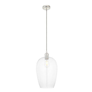 Acheron Large Pendant Ceiling Light Bright Nickel - Comet Lighting