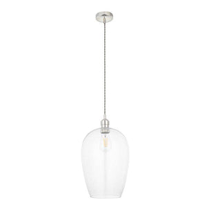 Acheron Large Pendant Ceiling Light Bright Nickel - Comet Lighting
