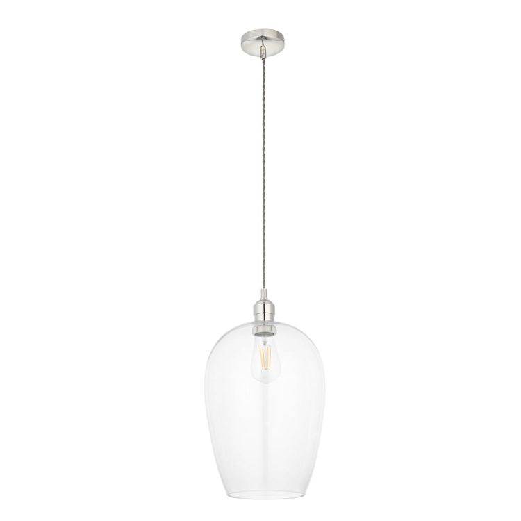 Acheron Large Pendant Ceiling Light Bright Nickel - Comet Lighting