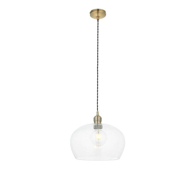 Acheron Medium Pendant Ceiling Light Antique Brass - Comet Lighting