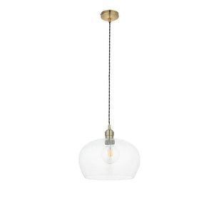 Acheron Medium Pendant Ceiling Light Antique Brass - Comet Lighting