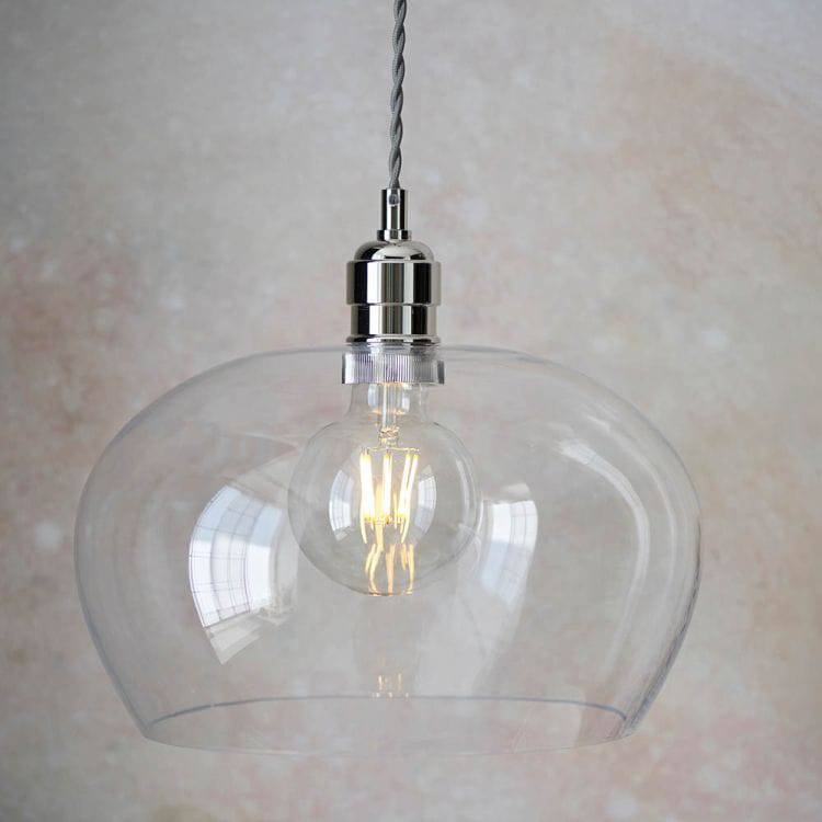 Acheron Medium Pendant Ceiling Light Bright Nickel - Comet Lighting