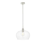 Acheron Medium Pendant Ceiling Light Bright Nickel - Comet Lighting