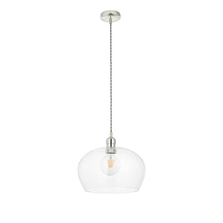 Acheron Medium Pendant Ceiling Light Bright Nickel - Comet Lighting