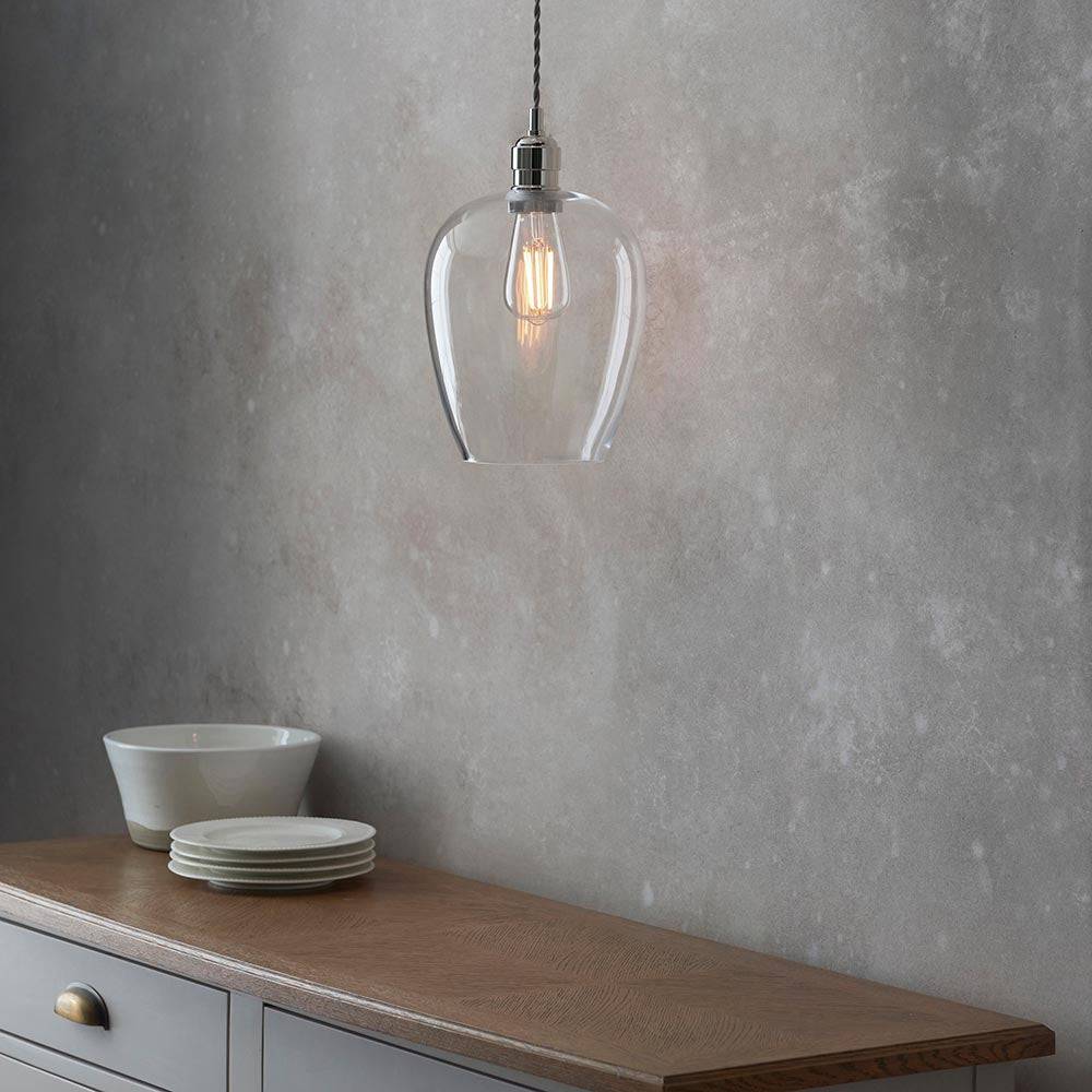 Acheron Pendant Ceiling Light Bright Nickel - Comet Lighting