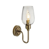 Acheron Wall Light Antique Brass w/ Clear Glass - Comet Lighting