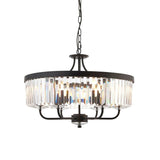 Acre 6Lt Semi-Flush Ceiling Light Matt Black - Comet Lighting