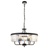 Acre 6Lt Semi-Flush Ceiling Light Matt Black - Comet Lighting