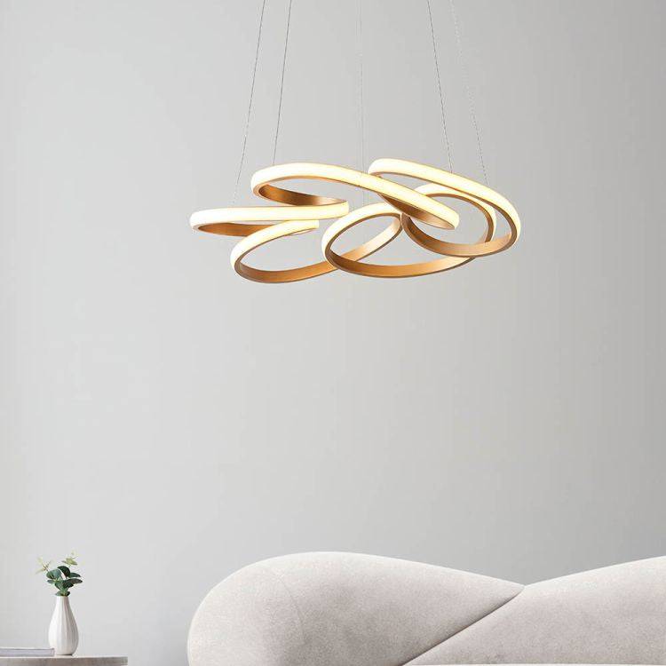 Adda LED Pendant Ceiling Light Satin Gold - Comet Lighting