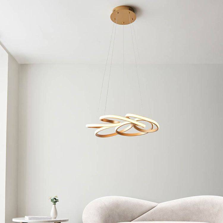 Adda LED Pendant Ceiling Light Satin Gold - Comet Lighting