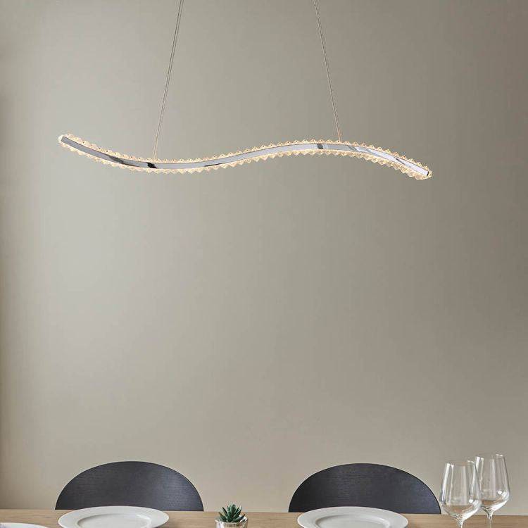 Adour LED Pendant Ceiling Light Polished Chrome - Comet Lighting