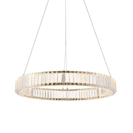 Adour LED Ring Pendant Ceiling Light Polished Chrome - Comet Lighting