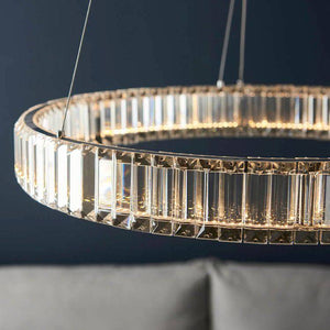 Adour LED Ring Pendant Ceiling Light Polished Chrome - Comet Lighting