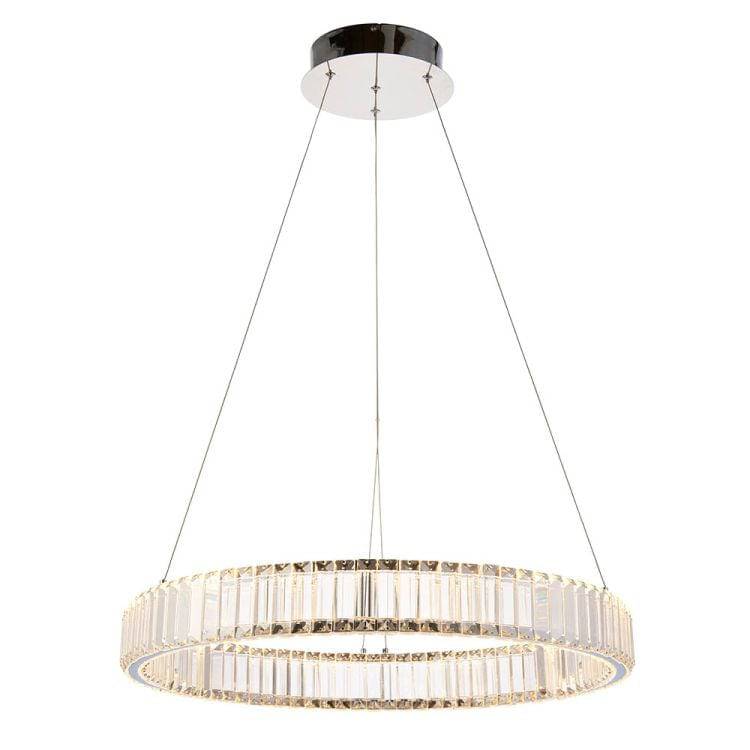 Adour LED Ring Pendant Ceiling Light Polished Chrome - Comet Lighting