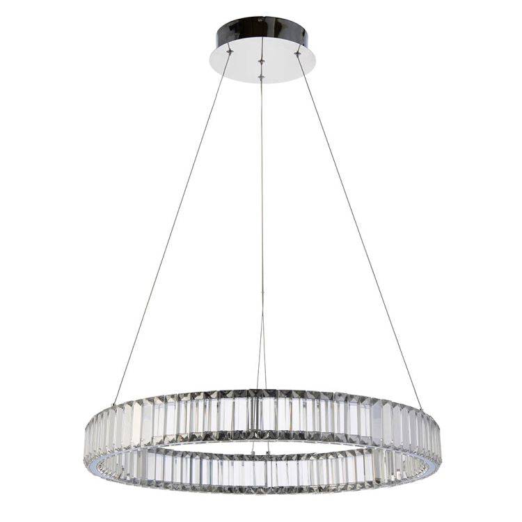 Adour LED Ring Pendant Ceiling Light Polished Chrome - Comet Lighting