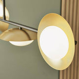 Aire 4Lt Pendant Bar Ceiling Light Gold & Dark Bronze Finish With Opal Glass - Comet Lighting