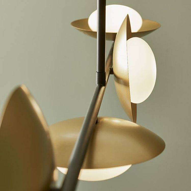 Aire 4Lt Pendant Bar Ceiling Light Gold & Dark Bronze Finish With Opal Glass - Comet Lighting