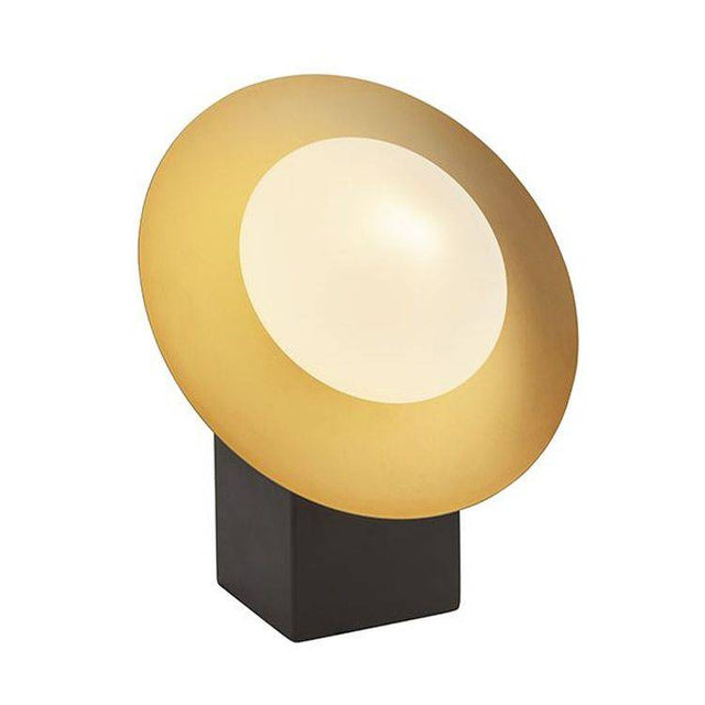 Aire Table Lamp Gold & Dark Bronze Finish With Opal Glass - Comet Lighting