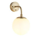 Amur Wall Light Matt Antique Brass Plate & Opal Glass - Comet Lighting