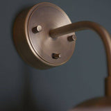 Amur Wall Light Matt Antique Brass Plate & Opal Glass - Comet Lighting