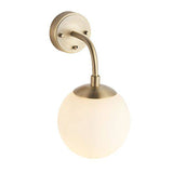 Amur Wall Light Matt Antique Brass Plate & Opal Glass - Comet Lighting