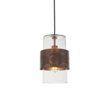 Arun Pendant Ceiling Light Copper Patina Plate & Clear Glass - Comet Lighting