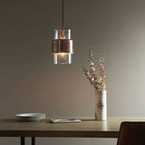 Arun Pendant Ceiling Light Copper Patina Plate & Clear Glass - Comet Lighting