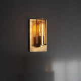 Arun Wall Light Brass Patina & Champagne Lustre Glass - Comet Lighting