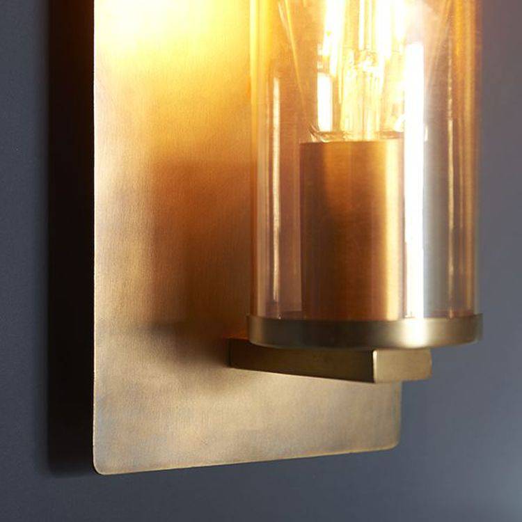 Arun Wall Light Brass Patina & Champagne Lustre Glass - Comet Lighting