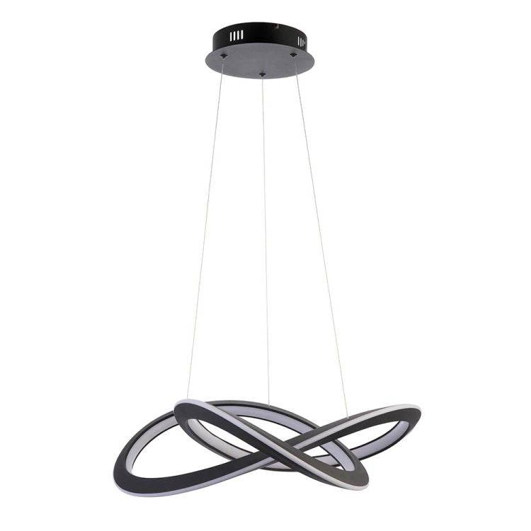 Bann LED Pendant Ceiling Light Textured Black - Comet Lighting