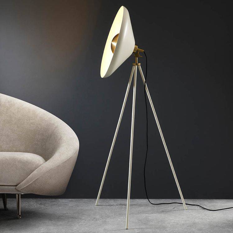 Battle Floor Lamp Brushed Brass - Comet Lighting