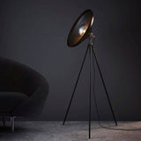 Battle Floor Lamp Matt Nickel - Comet Lighting