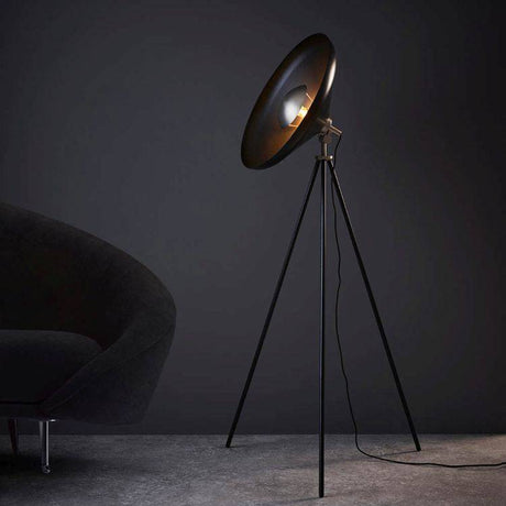 Battle Floor Lamp Matt Nickel - Comet Lighting