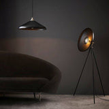 Battle Floor Lamp Matt Nickel - Comet Lighting