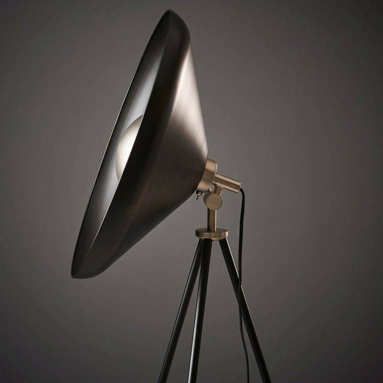 Battle Floor Lamp Matt Nickel - Comet Lighting