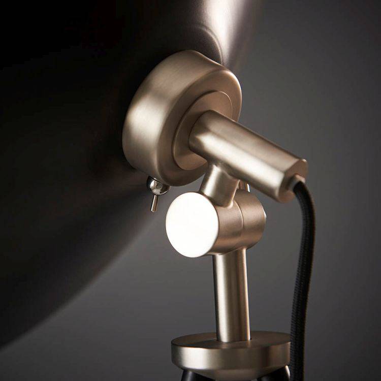 Battle Floor Lamp Matt Nickel - Comet Lighting