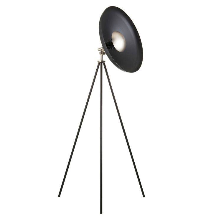 Battle Floor Lamp Matt Nickel - Comet Lighting