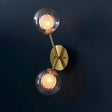 Carson 2Lt Wall Light Satin Brass - Comet Lighting