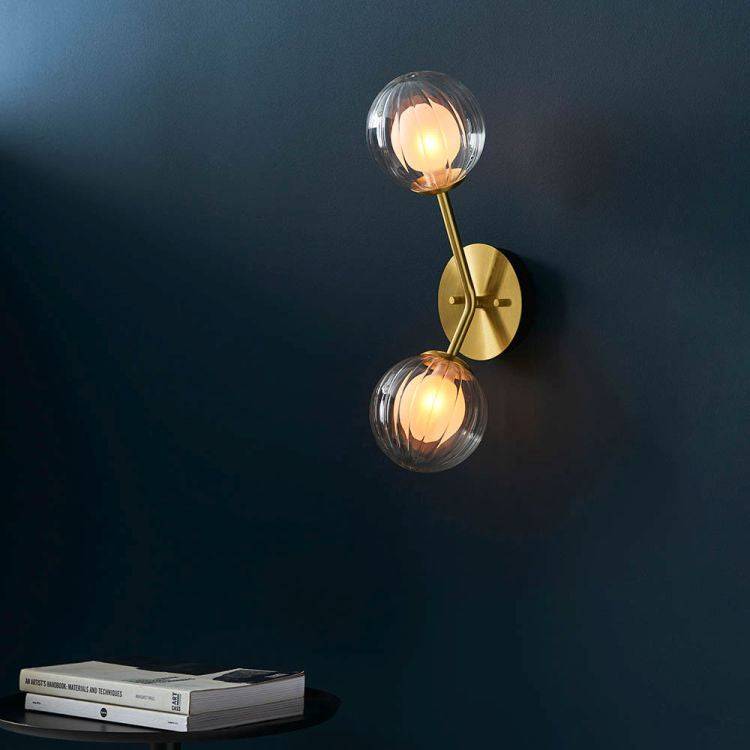 Carson 2Lt Wall Light Satin Brass - Comet Lighting