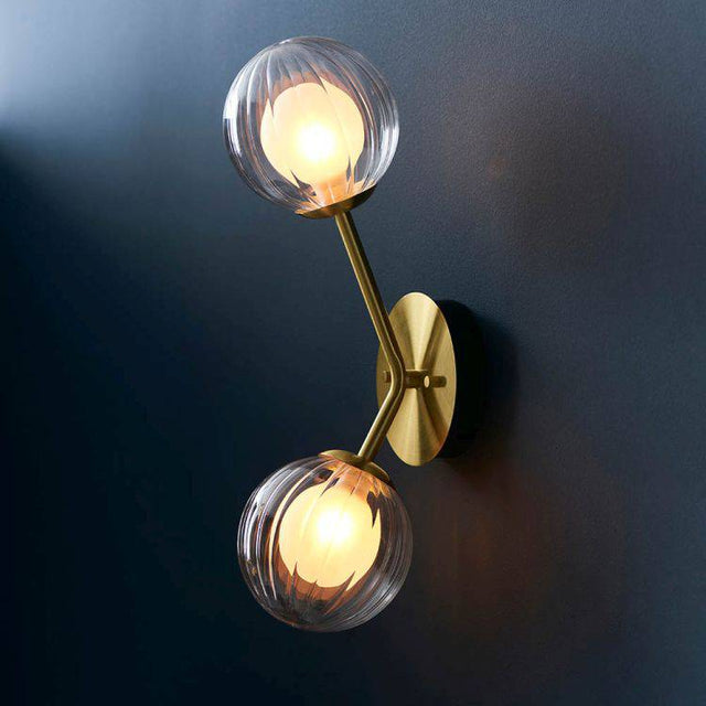 Carson 2Lt Wall Light Satin Brass - Comet Lighting