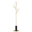 Carson 3Lt Floor Lamp Satin Brass - Comet Lighting