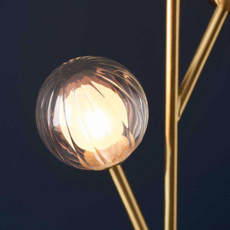 Carson 3Lt Floor Lamp Satin Brass - Comet Lighting