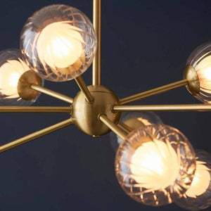 Carson 9Lt Pendant Ceiling Light Satin Brass - Comet Lighting