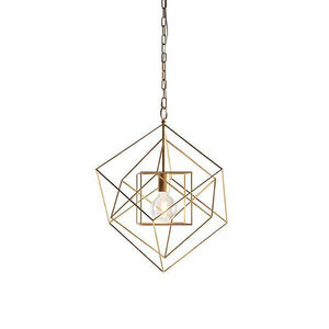 Clyde Pendant Ceiling Light Medium Antique Gold Leaf - Comet Lighting