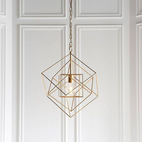 Clyde Pendant Ceiling Light Medium Antique Gold Leaf - Comet Lighting